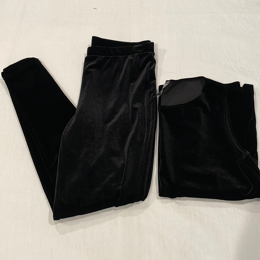 Chicos black velvet set